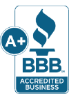 AC repair BBB A+ rated logo